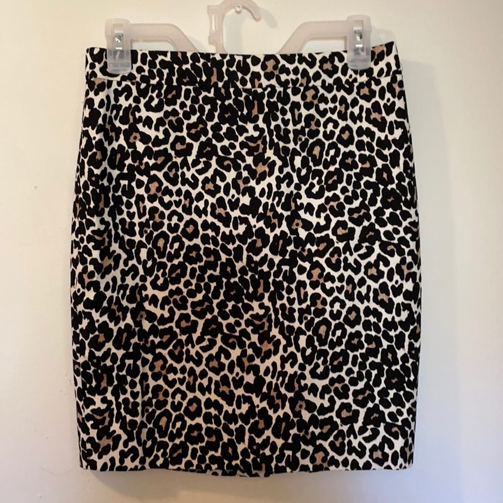 J CREW Leopard Pencil Skirt